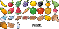 Pixel food icons